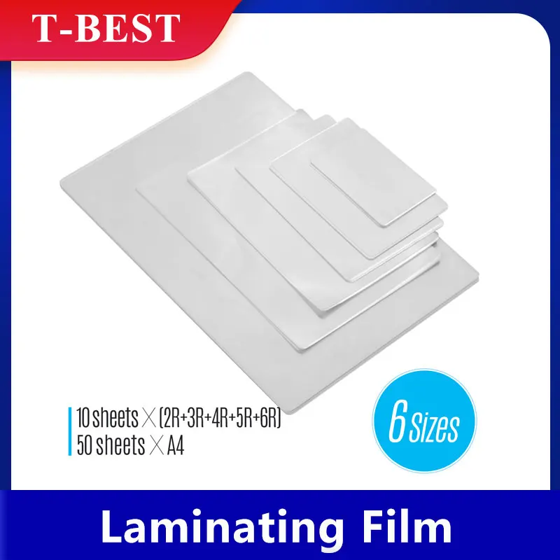 100 листов 80mic термоламинирующие пленочные пакеты ПЭТ прозрачные листы для
