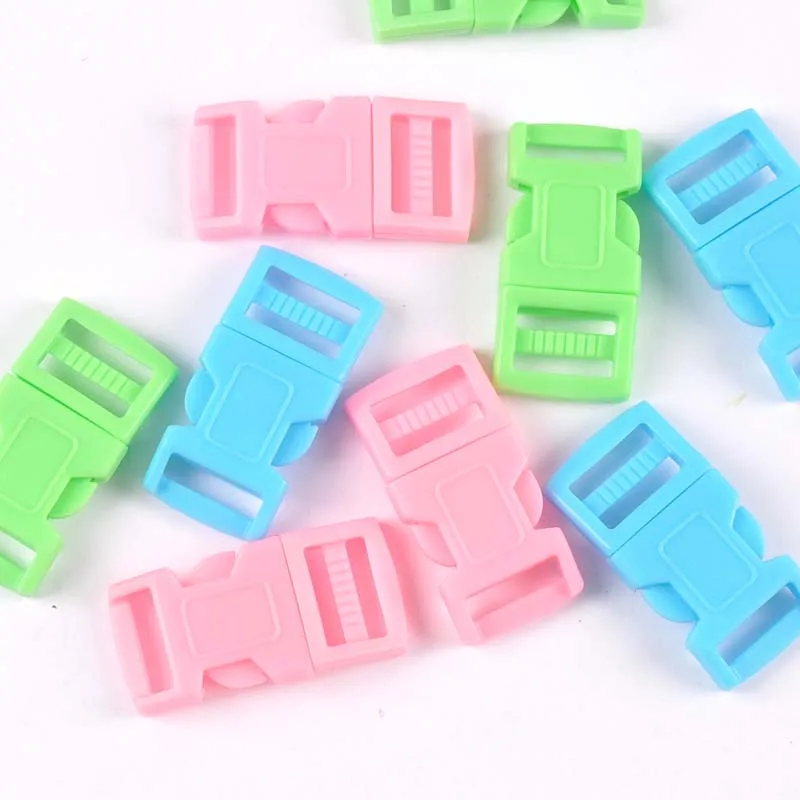 Пряжки пластиковые для одежды, разные цвета, 43x21 мм, c2142, 6 шт.