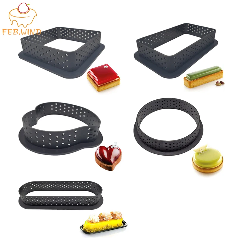 Набор термостойких перфорированных колец для торта 2 шт. форма в форме