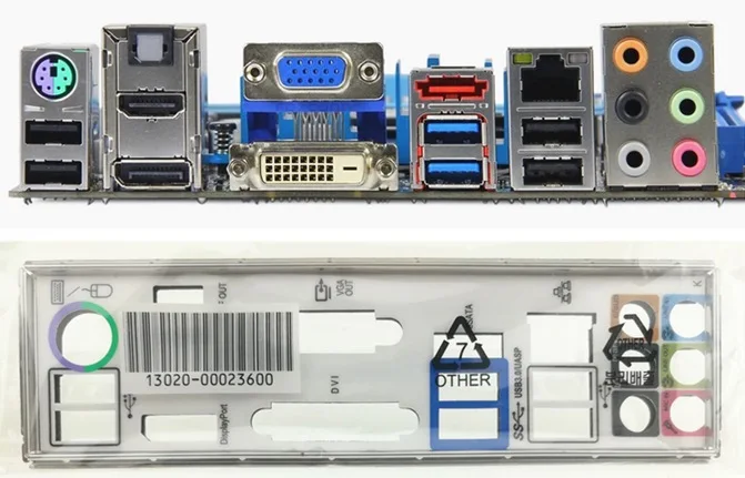 

Новая задняя панель I/O для материнской платы P8H77-M PRO, бесплатная доставка