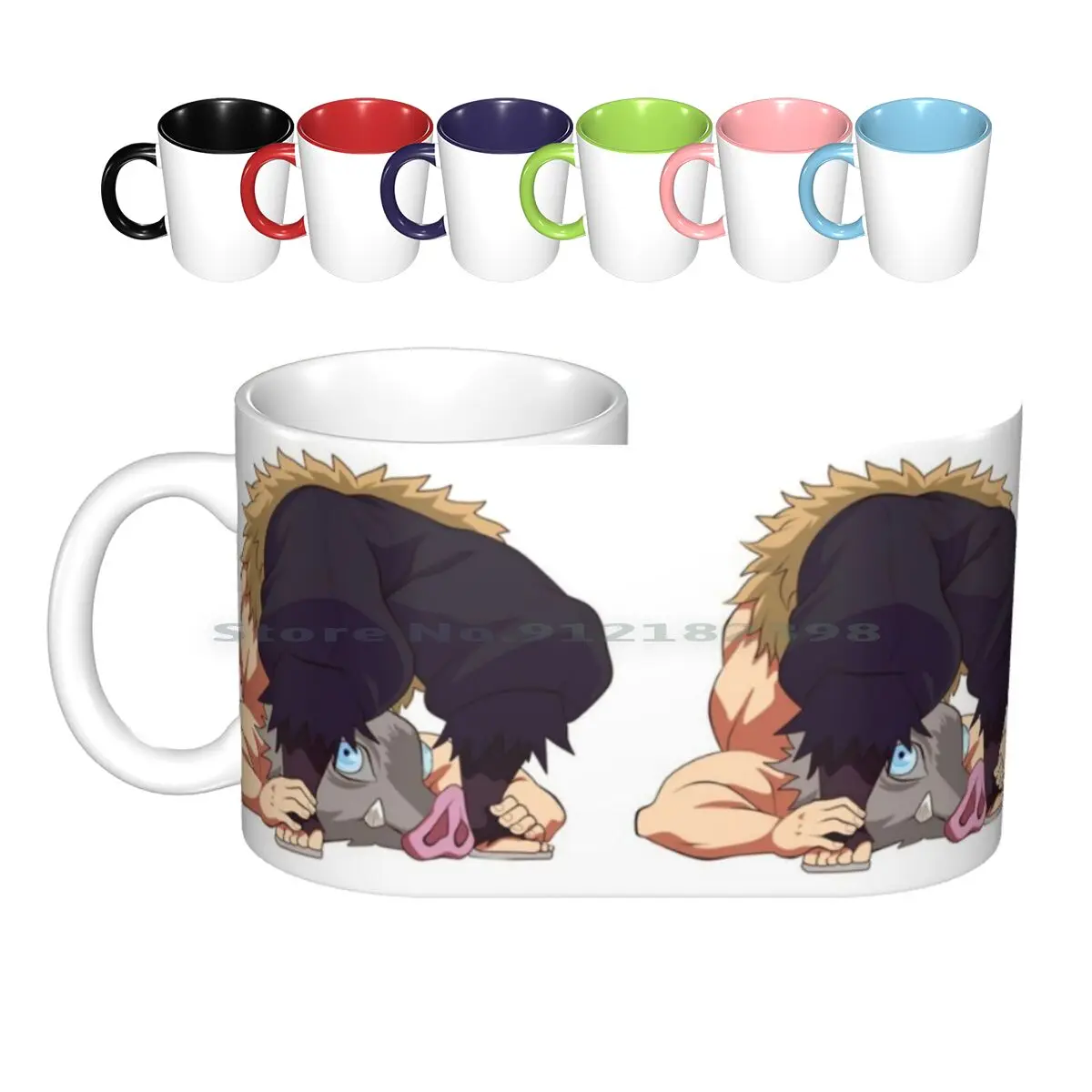

Керамические кружки «свинья штурмовая», кофейные чашки, кружка для молока, чая, кружка Inosuke Kimetsu No Yaiba Demon Pig Assault Boar Head, Аниме Манга Inosuke