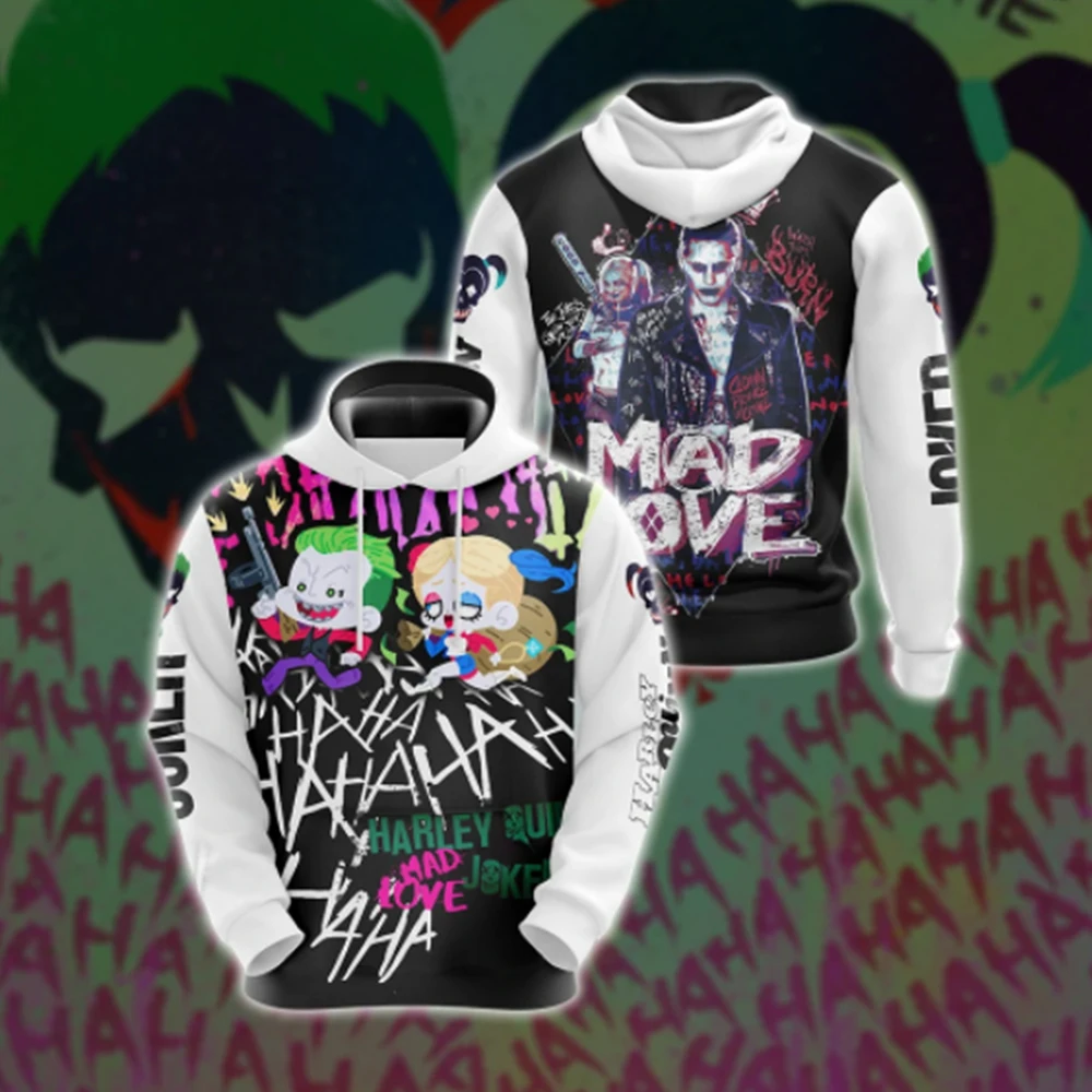 

HAHA Joker Hoodies Men women Clown Cosplay Hoodie Graffiti Sweatshirt Autumn Winter Boys/girl Clothing Coats Hooded Oversized