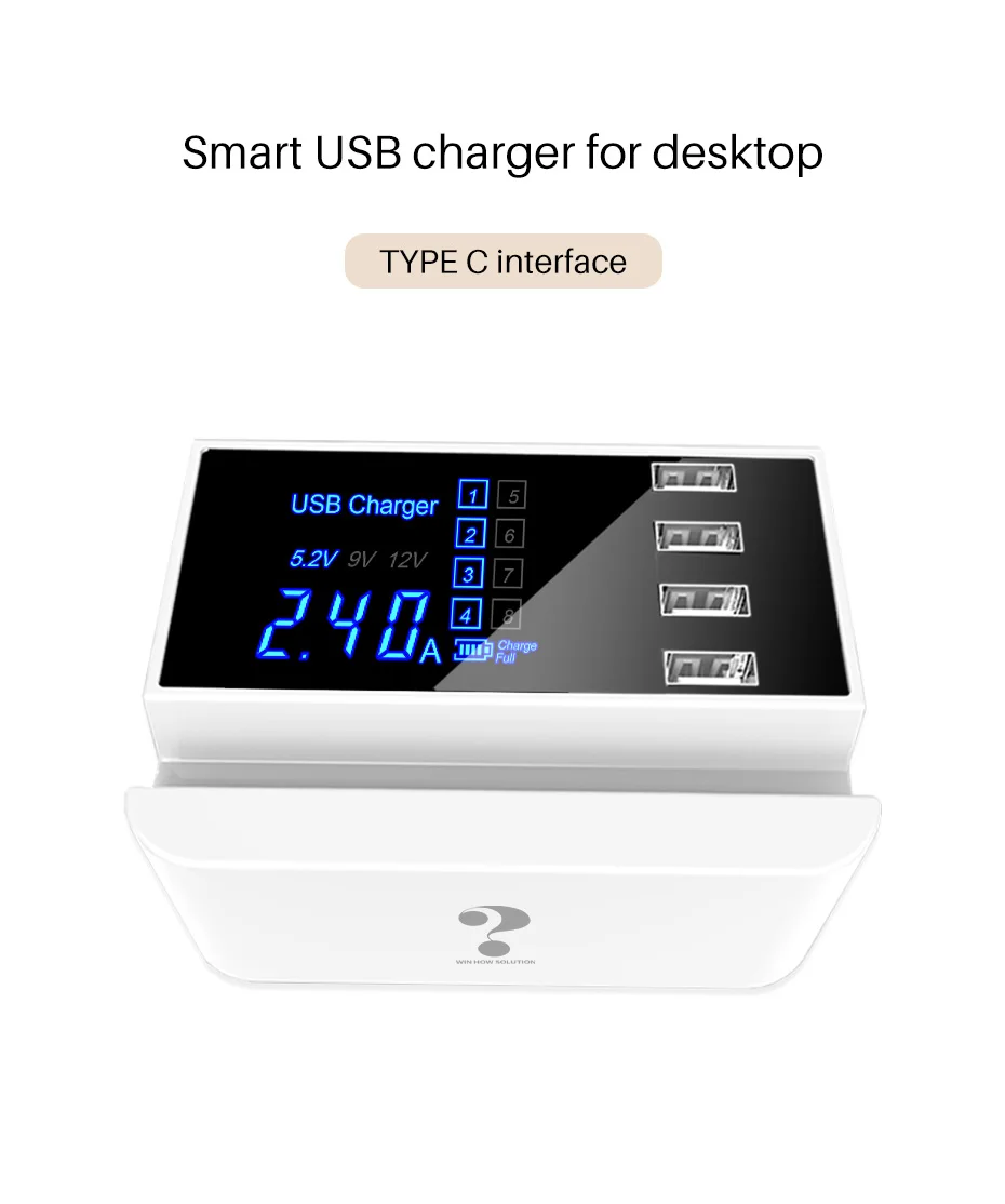 Подставка для телефона 4 порта USB зарядное устройство быстрозарядная станция концентратор умный рабочий стол разъём адаптера питания для телефона планшета Xiaomi samsung S9