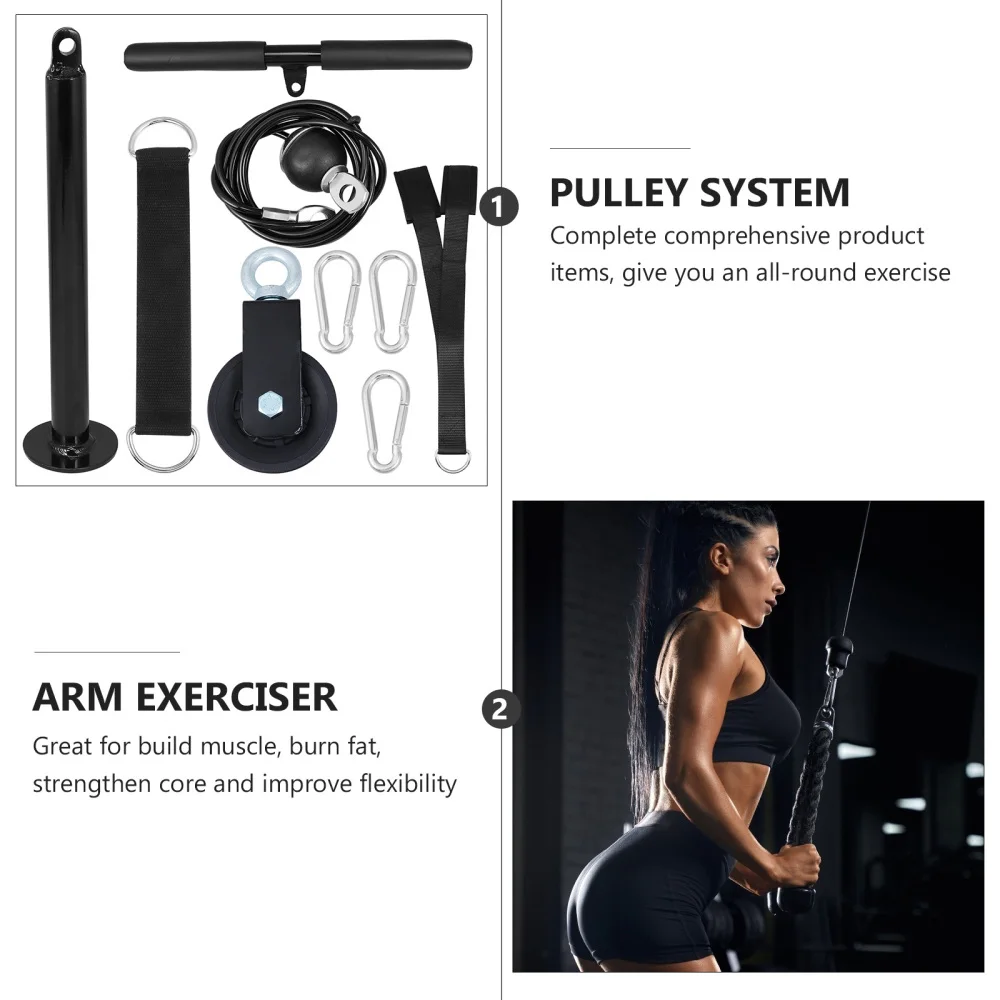

1 Set Training Pulley Set Home Gym Pulley System Durable Pulley System