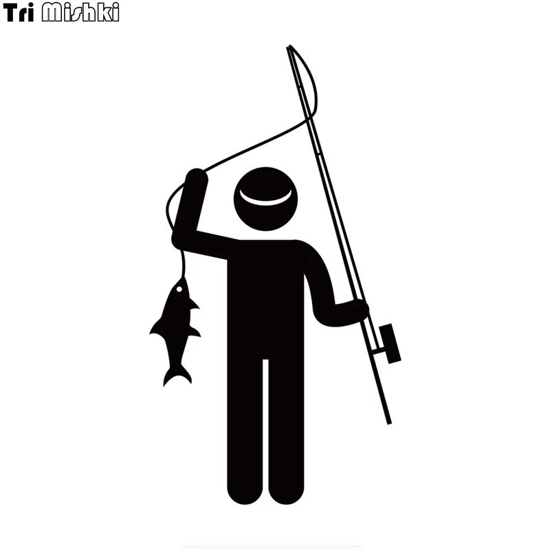 Три мишки HZX1341 автомобильный стикер с рыбалкой виниловые наклейки водостойкие на