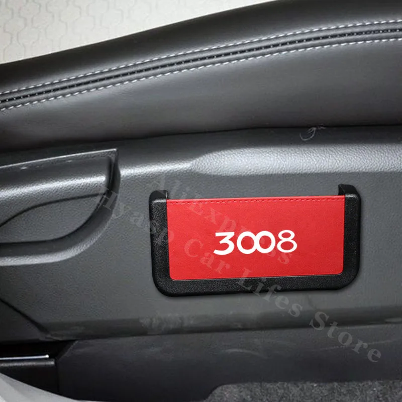 

Коробка-органайзер в автомобиль для Peugeot 3008, автомобильный кожаный чехол для хранения, Стайлинг, украшение, карманные автомобильные аксессу...