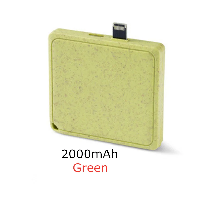 Green For Type-c 1000-2000 мАч портативный путешествия мини Powerbank для huawei резервного копирования зарядное устройство Внешний разъем type-c аварийное зарядное устройство - Цвет: Green For Type-c