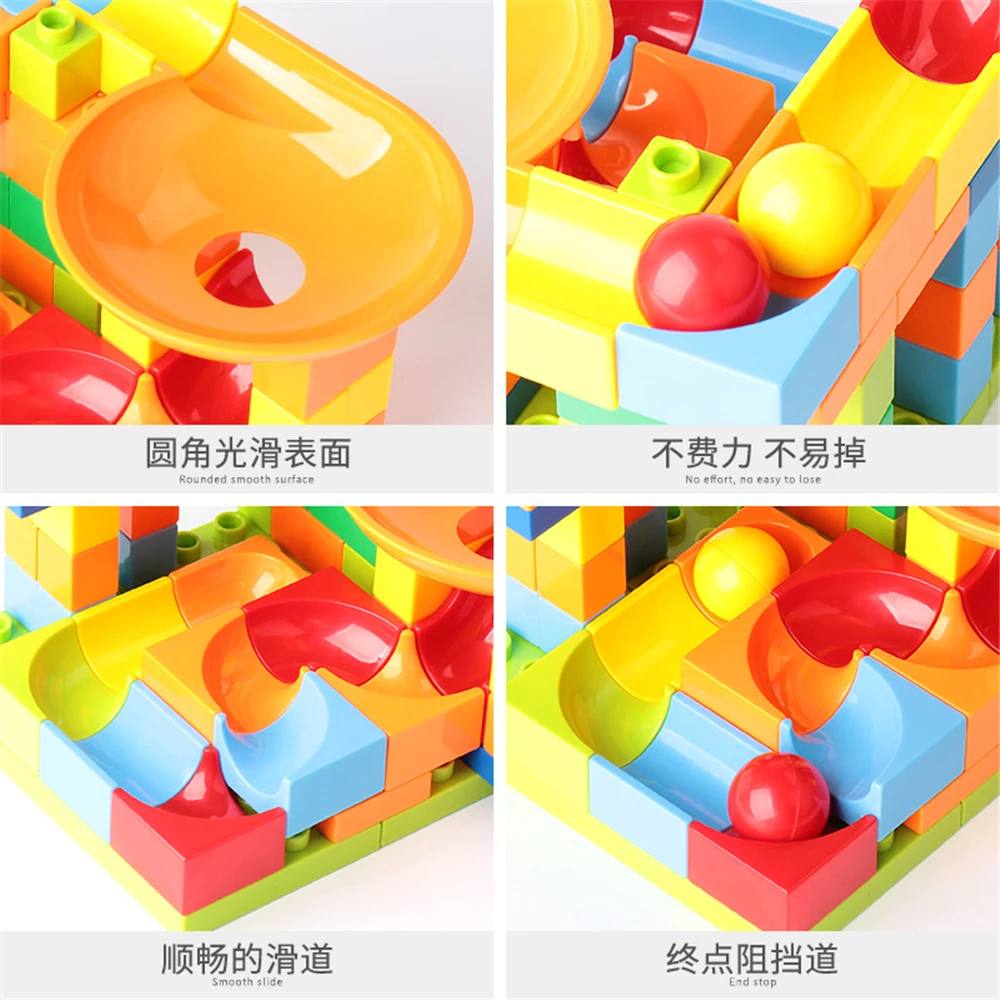 52pcs Race Run Big Size Building Blocks Funnel Slide Compatible Bricks Sets DIY Educational Brick Toys For Children | Игрушки и хобби