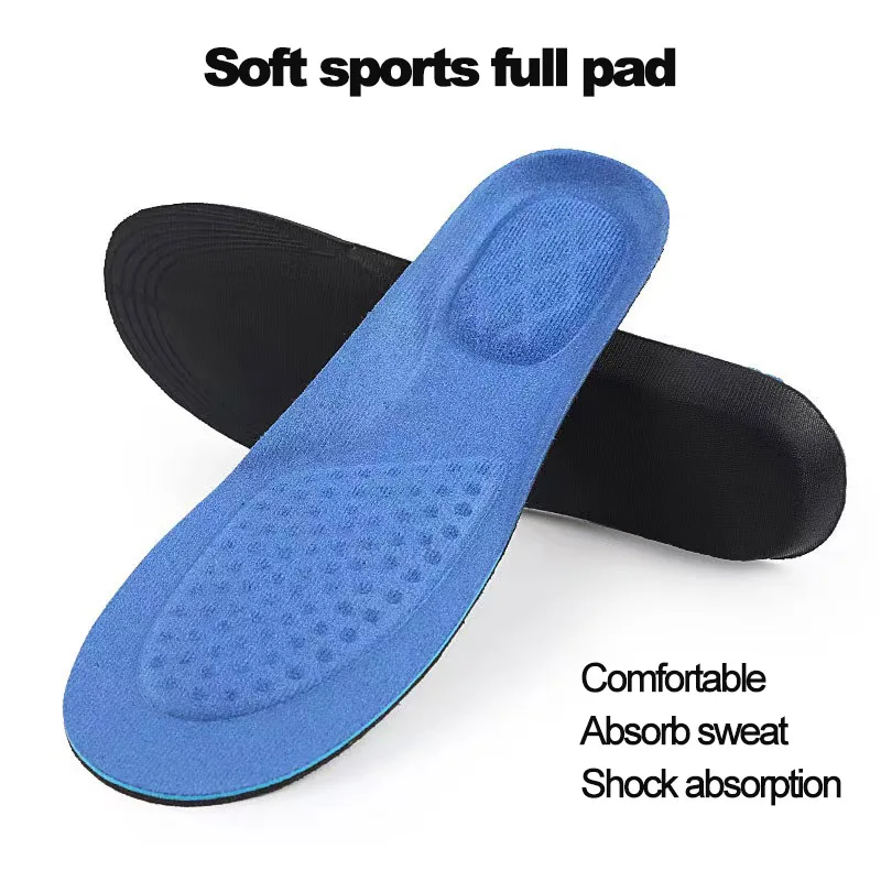 Shock absorption and anti-skid new arch slow pressure running sports insoles unisex sweat-absorbent and breathable full pad