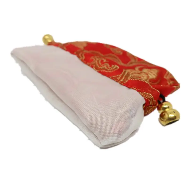 

Chinese Silk Brocade Drawstring Jewelry Pouch Bag Value Set