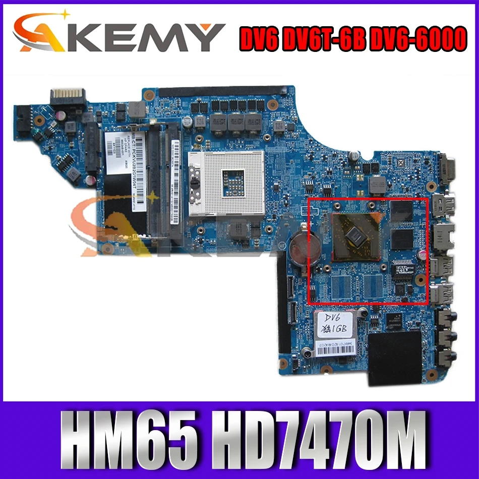 

665345-001 665345-501 для HP DV6 DV6T-6B DV6-6000 HM65 HD7470M материнская плата для ноутбука 11A39-2 48.4RH08.021 материнская плата для ноутбука