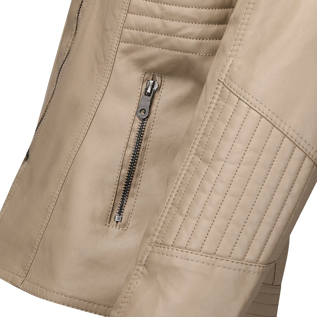 Womens Soft Faux Leather Jacket 2020 Winter Warm Fleece Liner Crop Jacket Female Slim Fit Motor Biker Pu Coat Zipper Outwear