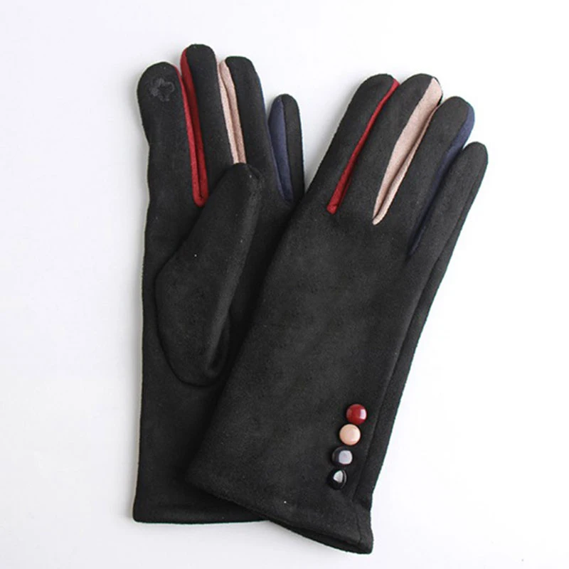 Перчатки для велоспорта однослойные теплые митенки из искусственной замши на