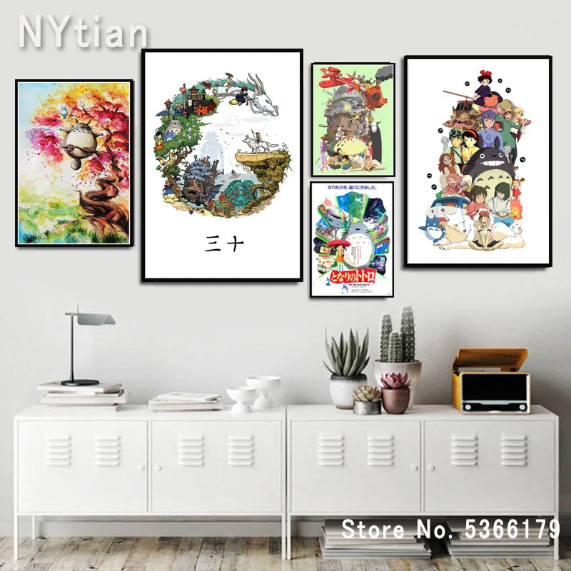 Плакат NT333 печать горячее раскрытое призраком студийное изображение ghilii Totoro