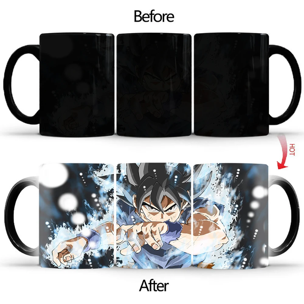 

Креативная мультяшная Термочувствительная чашка Wukong, керамическая посуда для чая, молока, кофе, кружки, меняющая цвет кружка