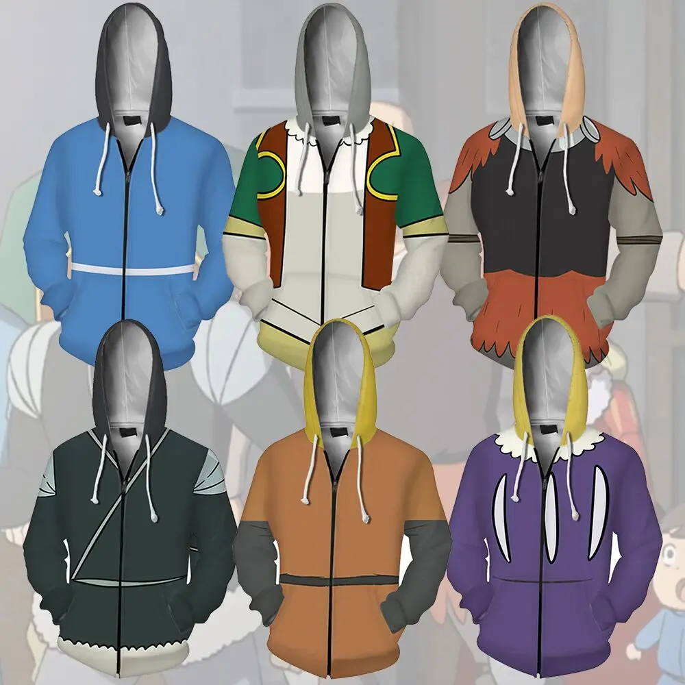 

Худи Bojji с аниме рейтингом королей, костюмы для косплея, свитшот с капюшоном и принтом Daida, пальто на молнии, уличная одежда для взрослых мужч...