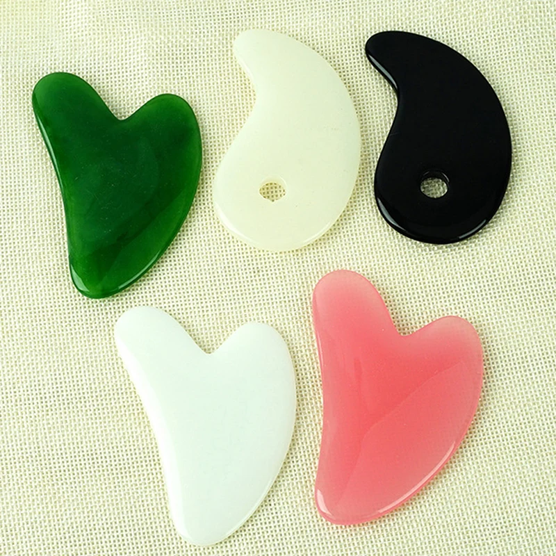 

Heart Shape SPA Massage Beeswax Gua sha Scraping Massage Scraper Face Massager Acupuncture Guasha Board Massager for face
