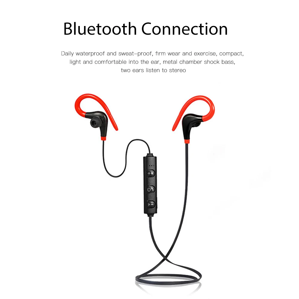 QH2 большой рог подвесной Дизайн Спортивная Bluetooth гарнитура беспроводные bluetooth наушники спортивные бег водонепроницаемые наушники