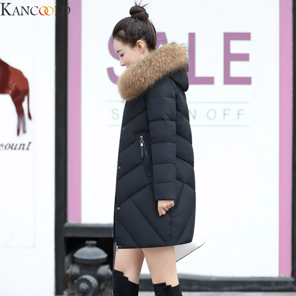 Женская зимняя куртка-парка с капюшоном и воротником из искусственного меха 3