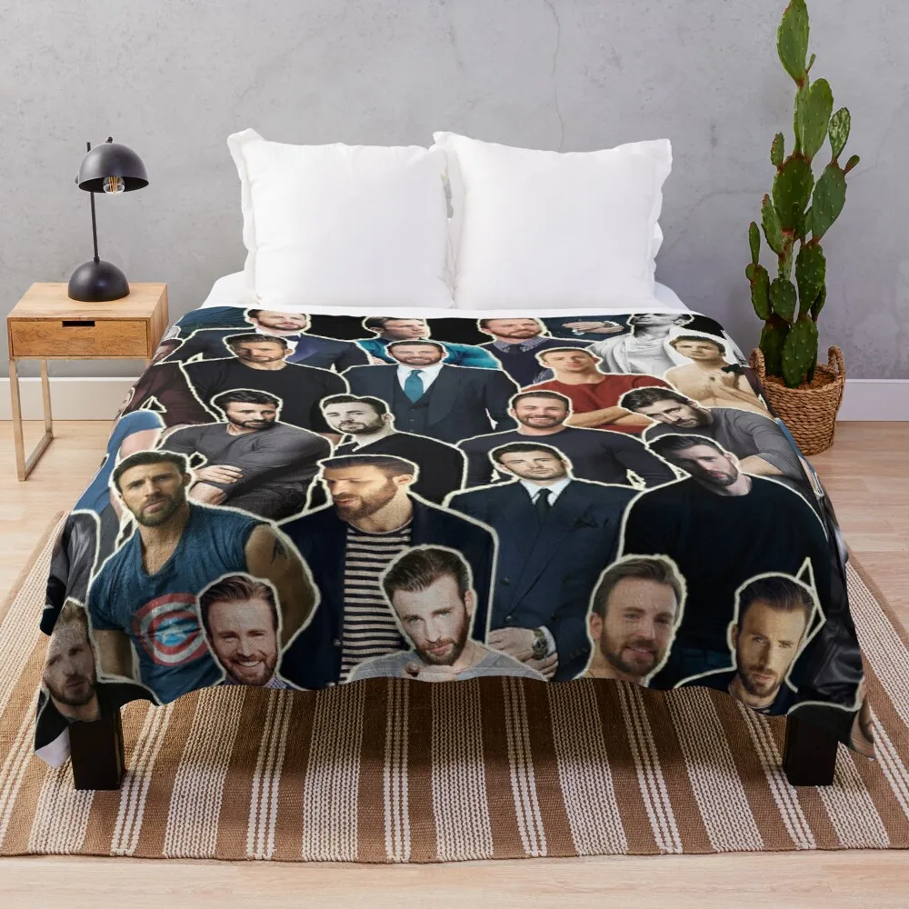 

Chris Evans Collage Gemini Zodiac Blanket Bedding Sherpa Fleece Throw Blankets Bed Sofa Cover Child Kids Adults Gift Bedspread