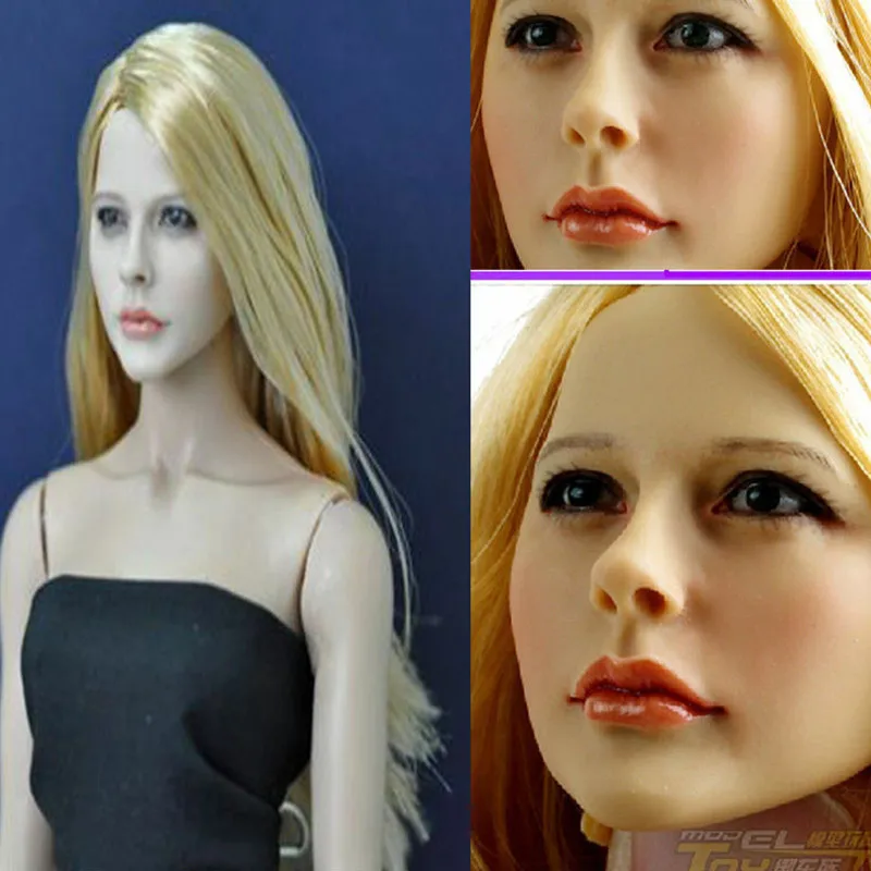 

KUMIK 1/6 Scale KM13-1 Beauty Girl Figure Head Sculpt Carved Sculpture Model For 12" Female Action Figure Toys Dolls Collectible