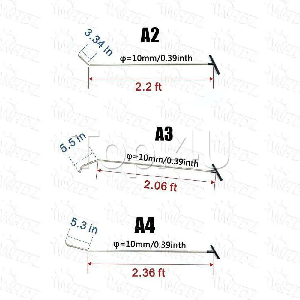 comprar Furuix 13x A/b/c Varas De Remoção Dent Kit Reparação Granizo Paintless Extrator Carro Empurrar Ding Ferramentas