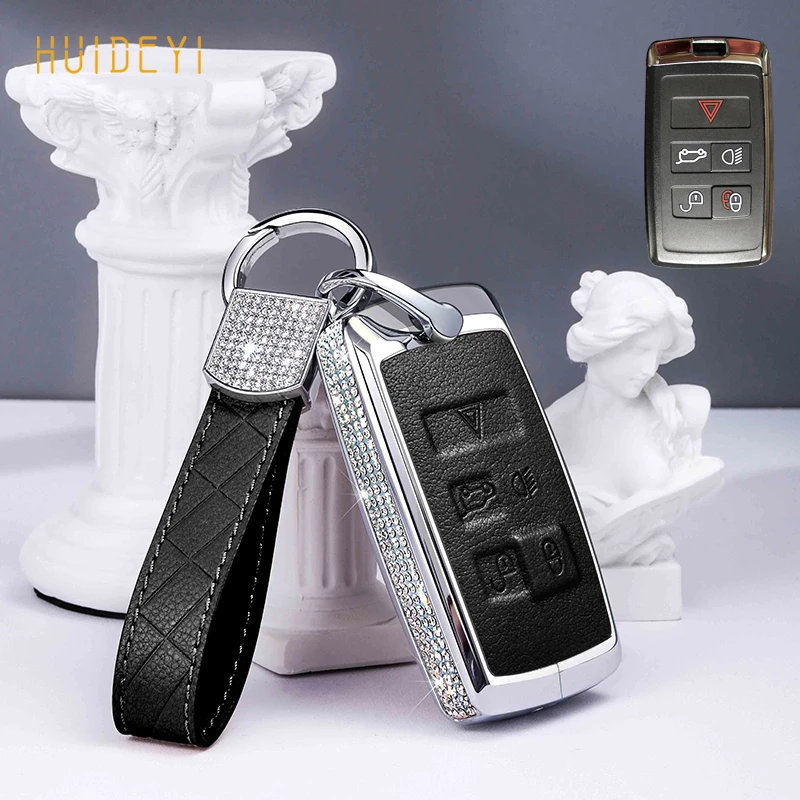 

Кожаный чехол для автомобильного ключа, защитный чехол для пульта дистанционного управления для Land Rover Range Rover Evoque Velar Sport 5 Discovery 5 2018 2019 2020