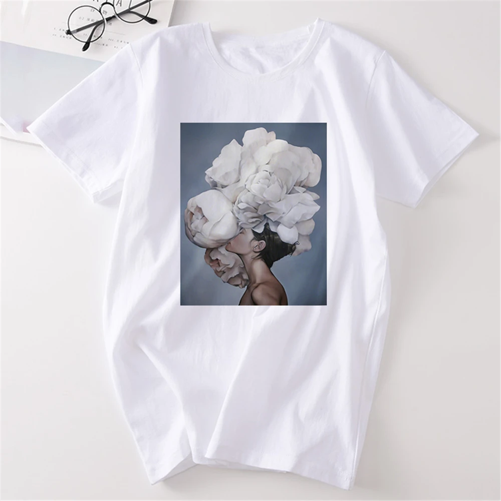 Футболка женская хлопковая с коротким рукавом пикантная винтажная Милая