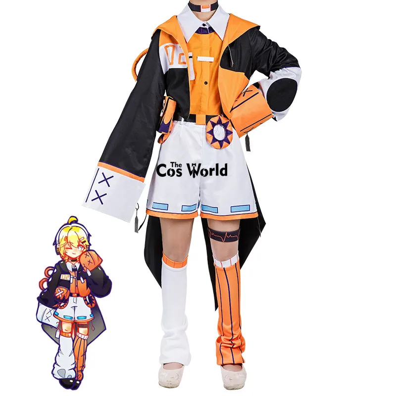 Billig Vocaloid Cassis Orange Kagamine Len Kagamine Rin Uniform Outfit Anime Cosplay Kostüme