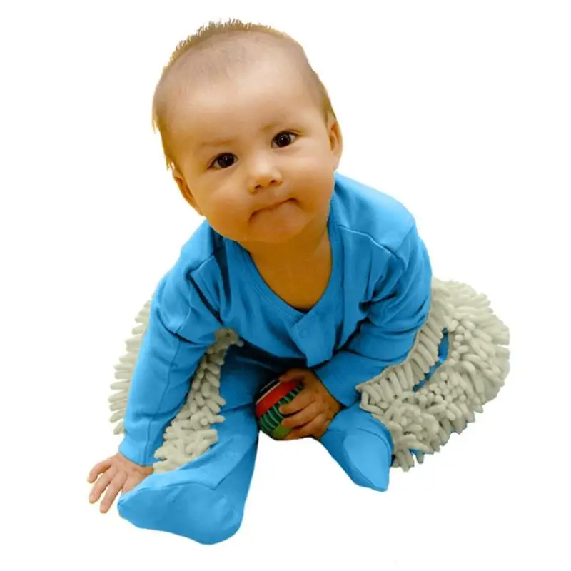 Комбинированный хлопковый комбинезон для малышей с длинным рукавом и круглым