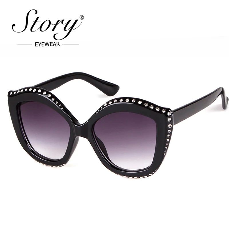 Новые женские роскошные солнцезащитные очки брендовые дизайнерские стразы