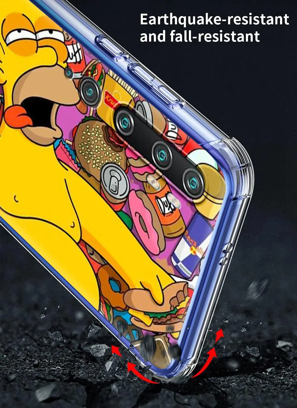 

Homer J.Simpson Airbag Phone Case for Xiaomi Mi 10 9T 10T Pro Note 10 Lite 5G CC9E A2 Lite Poco X2 M2 F2 Pro X3 NFC C3 Cover