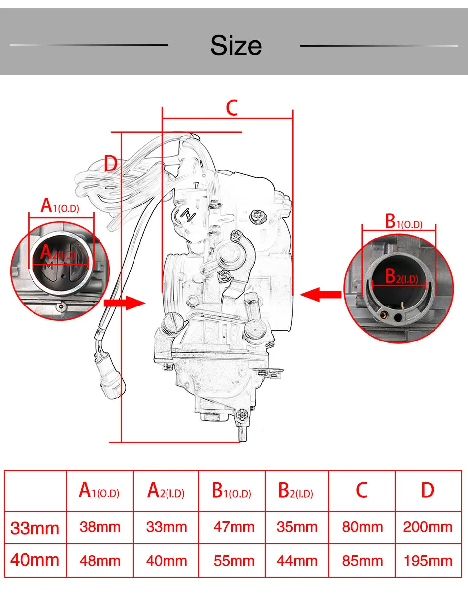 Карбюратор Alconstar FCR33 Slant оригинальный карбюратор FCR40 Flatslide Carb для KTM XR DR KLX KLX400 DRZ 400S