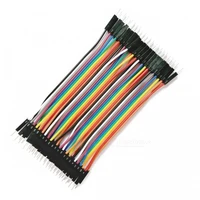 male to male 40 pin dupont wire jump wire cable line for electronic diy multicolor 10cm 40pcs female to female