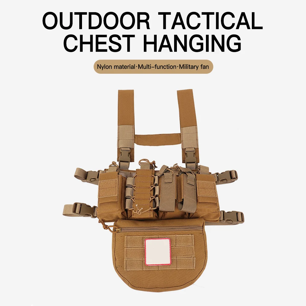 

CS Match Wargame Chest Rig Airsoft Tactical Vest Military Gear Pack Magazine Pouch Holster Molle System Waist Men Nylon X252A