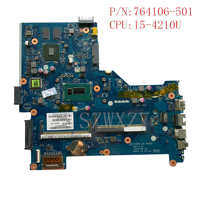 Excellent For HP 15-R Laptop Motherboard SR1EF I5-4210U 820M 2GB DDR3 764106-501 764106-001 764106-601 LA-A992P 100% Working | Компьютеры