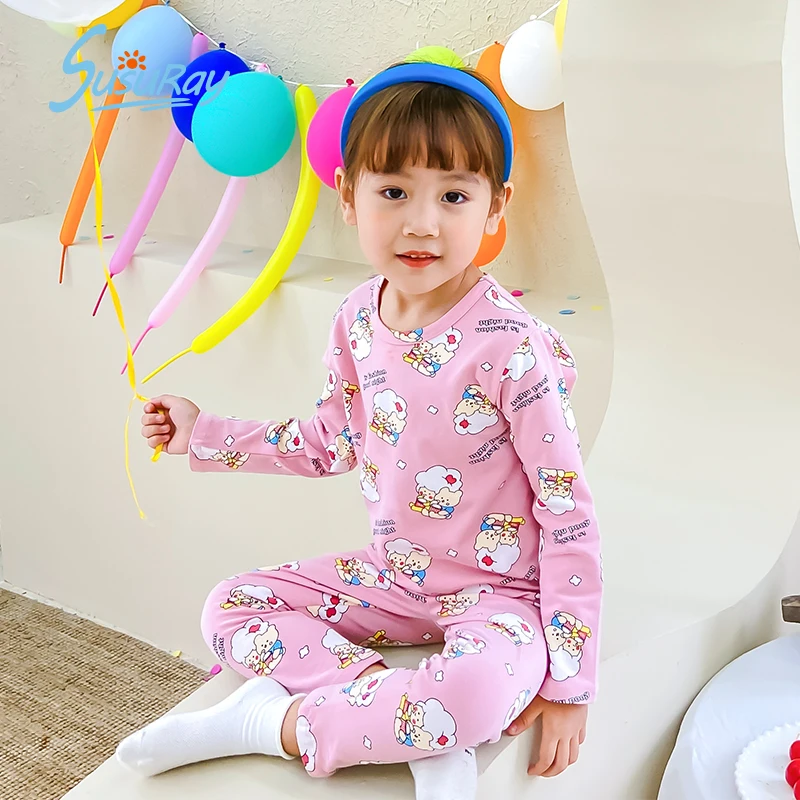 

Wholesale Kids Pajamas Children Sleepwear Baby Pajamas Set Girls Cartoon Pyjamas Pijamas Cotton Nightwear Clothes Homewear 1-10T