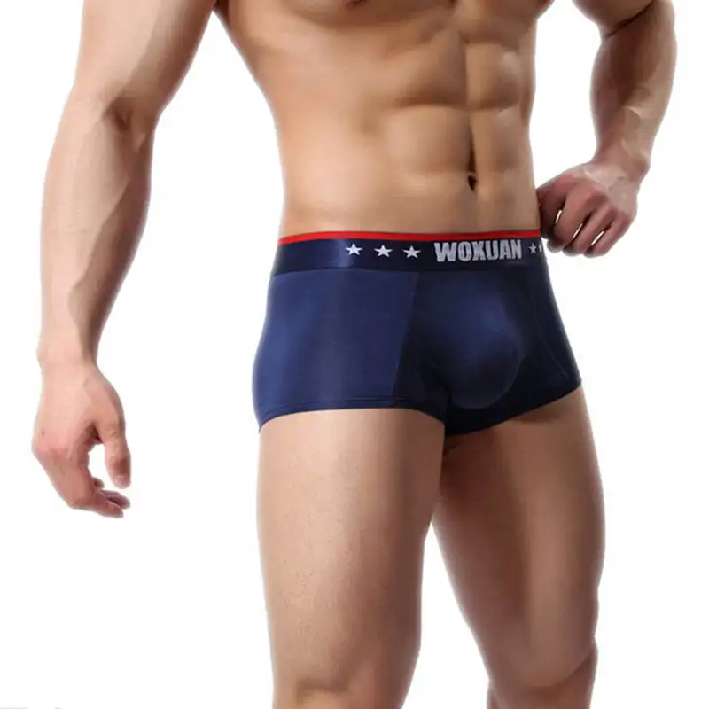 Нижнее белье для мужчин ультратонкие боксеры сексуальные дышащие трусы с низкой