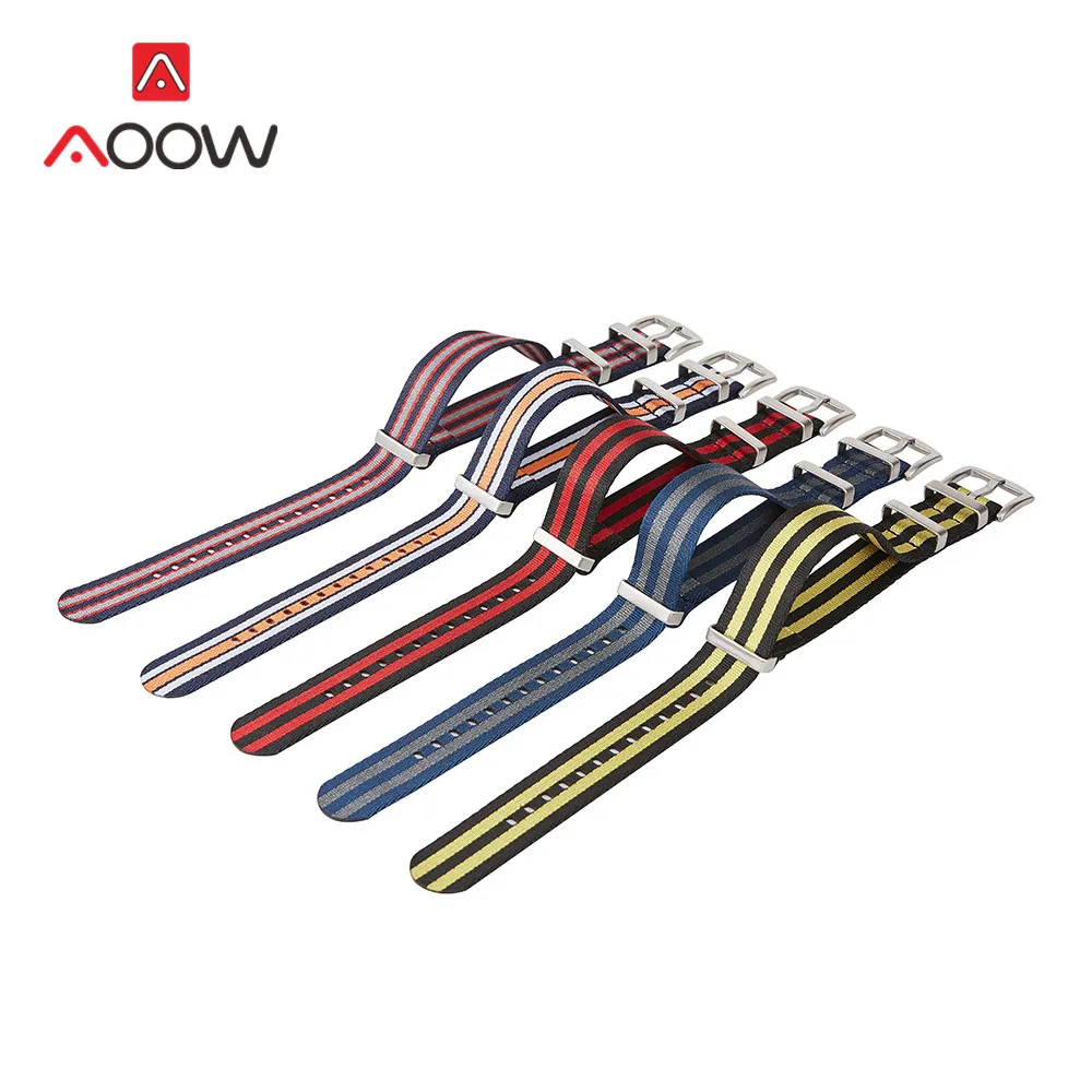 Ремешок нейлоновый для наручных часов Zulu сменный мужской браслет с пряжкой из