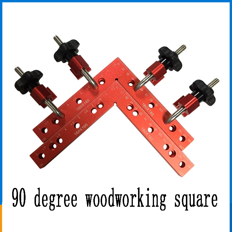 

90 градусов Плотницкий под прямым углом линейки Jigsaw струбцина Алюминий сплав позиционирования линейка; Деревообработка позиционирования п...