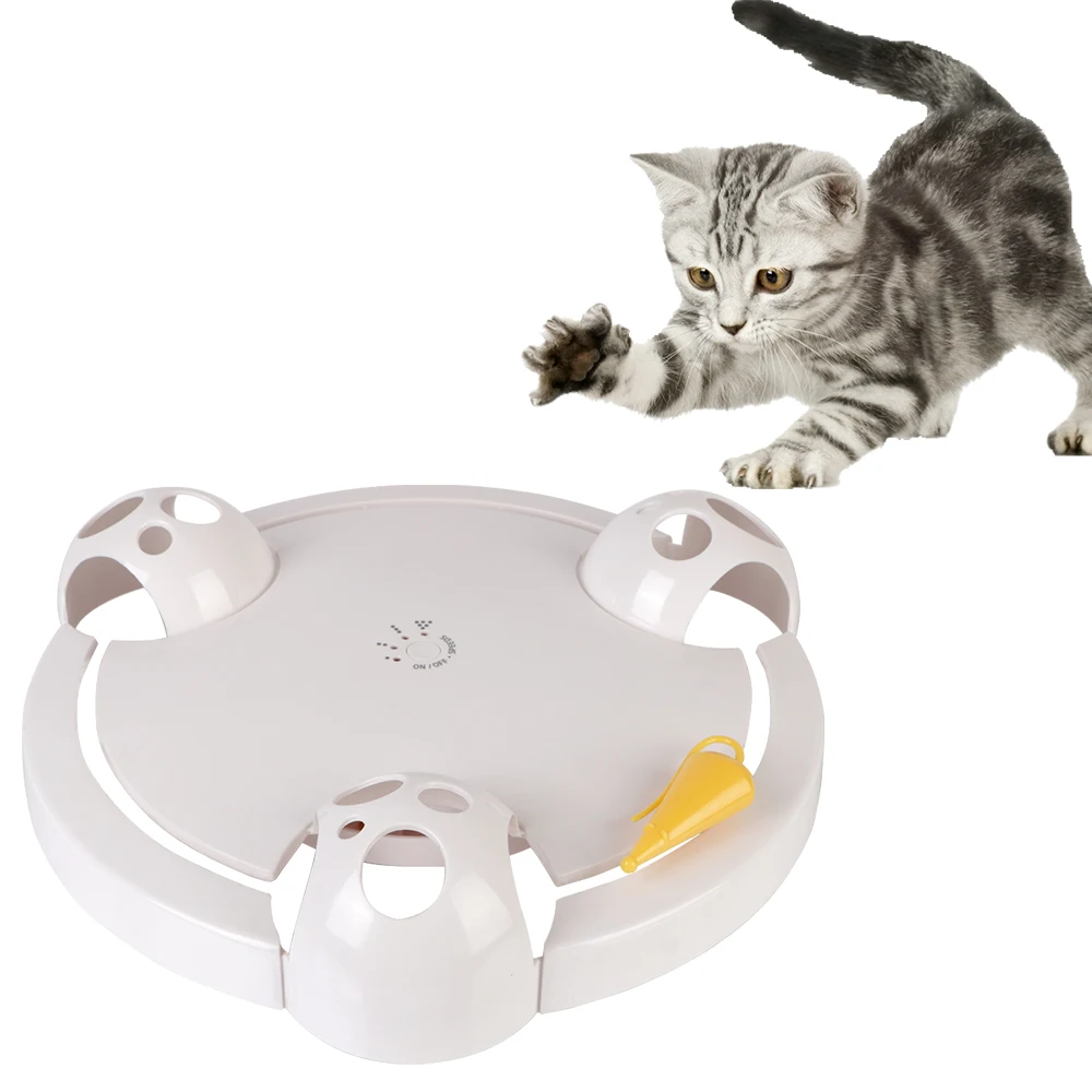 

Cat Entertainment Toys Funny Cat Stick Electric Pet Supplies Catching Mouse Turntable Pet Interactive Puzzle Game Play