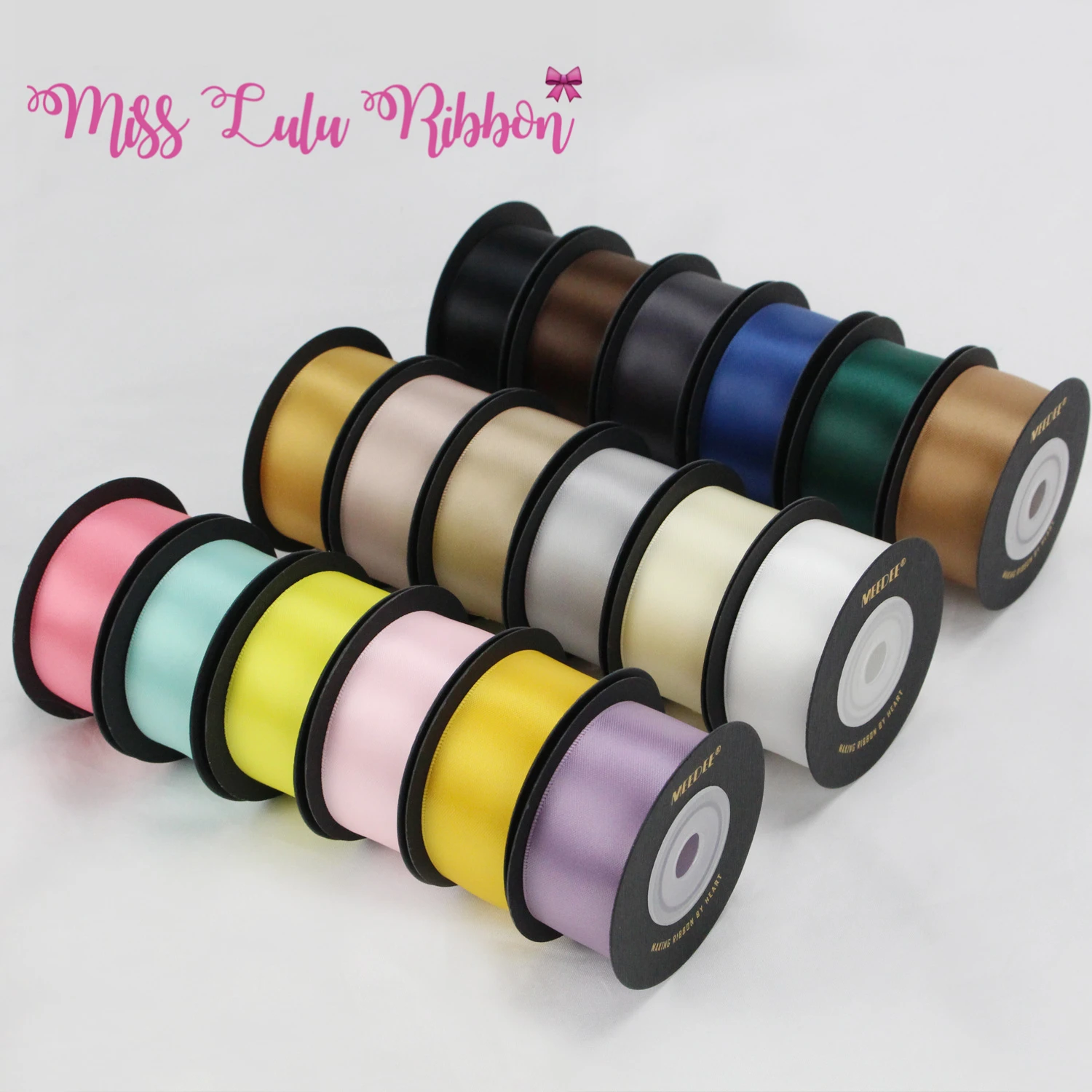 Polyester Ribbon Flowers Christmas Valentine's Day Gift Wrapping Ribbon Diy Hair Knot Material