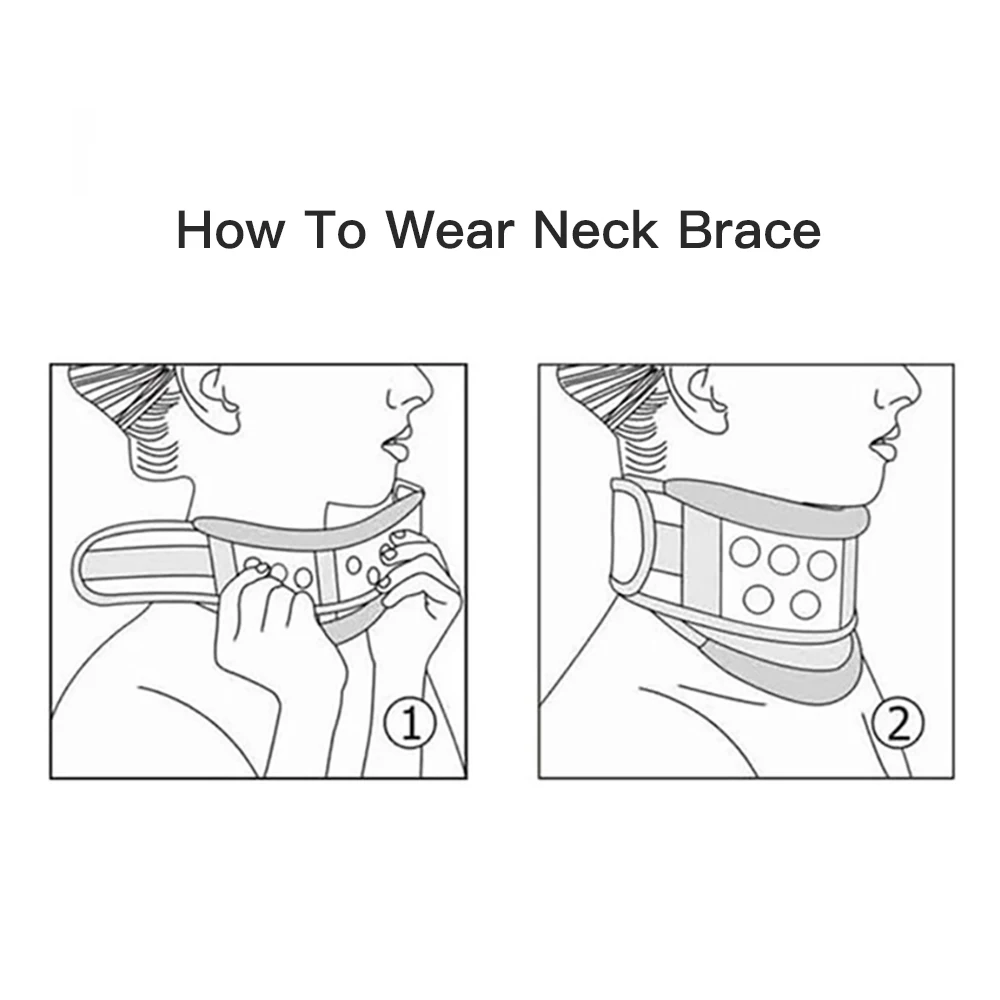 

Medical Cervical Neck Brace Collar with Chin Support for Stiff Relief Cervical Collar Correct Neck Support Pain Bone Care Health