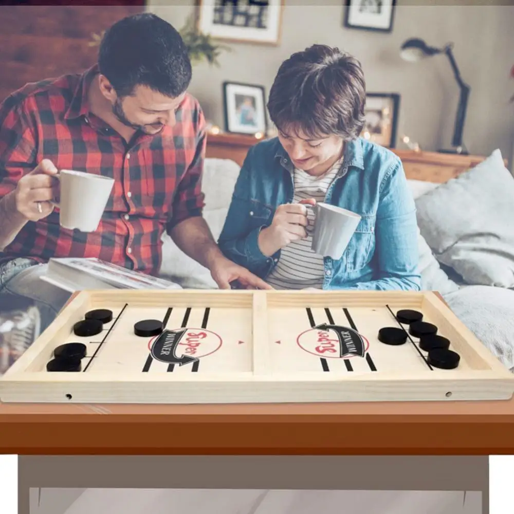 

Family Sling Puck Board Game Desktop Battle 2 In 1 Ice Hockey Game Funny Winner Board Games For Adults Kids