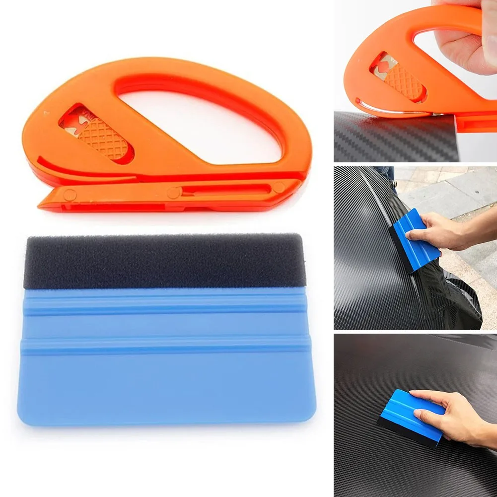 

2PS Car Vinyl Wrapping Tools Felt Squeegee Application Casement Tint Scraper Kit Squeegee Tools Car Accessories