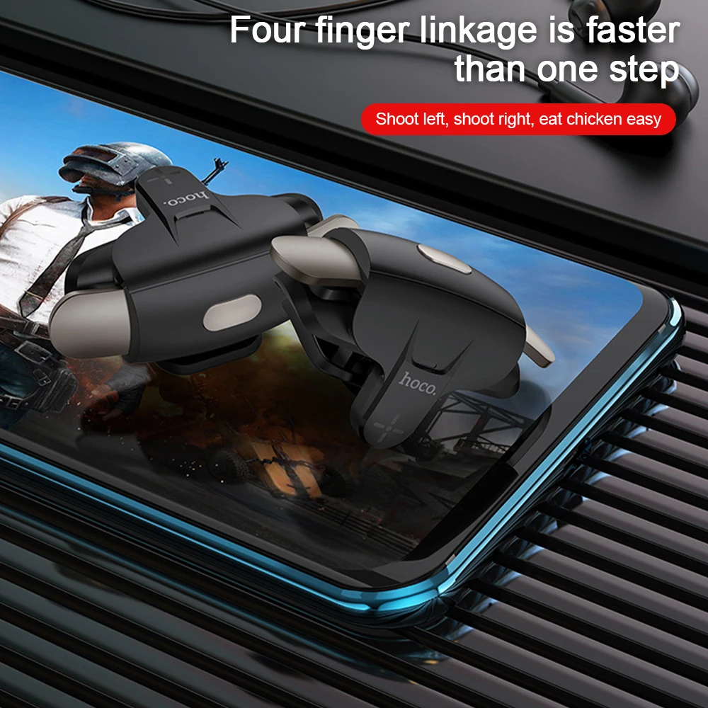 

HOCO GM6 Mobile Controller Gamepad Shoot Triggers Mobile Controller Gaming Keypads Sensitive Button for iOS Android