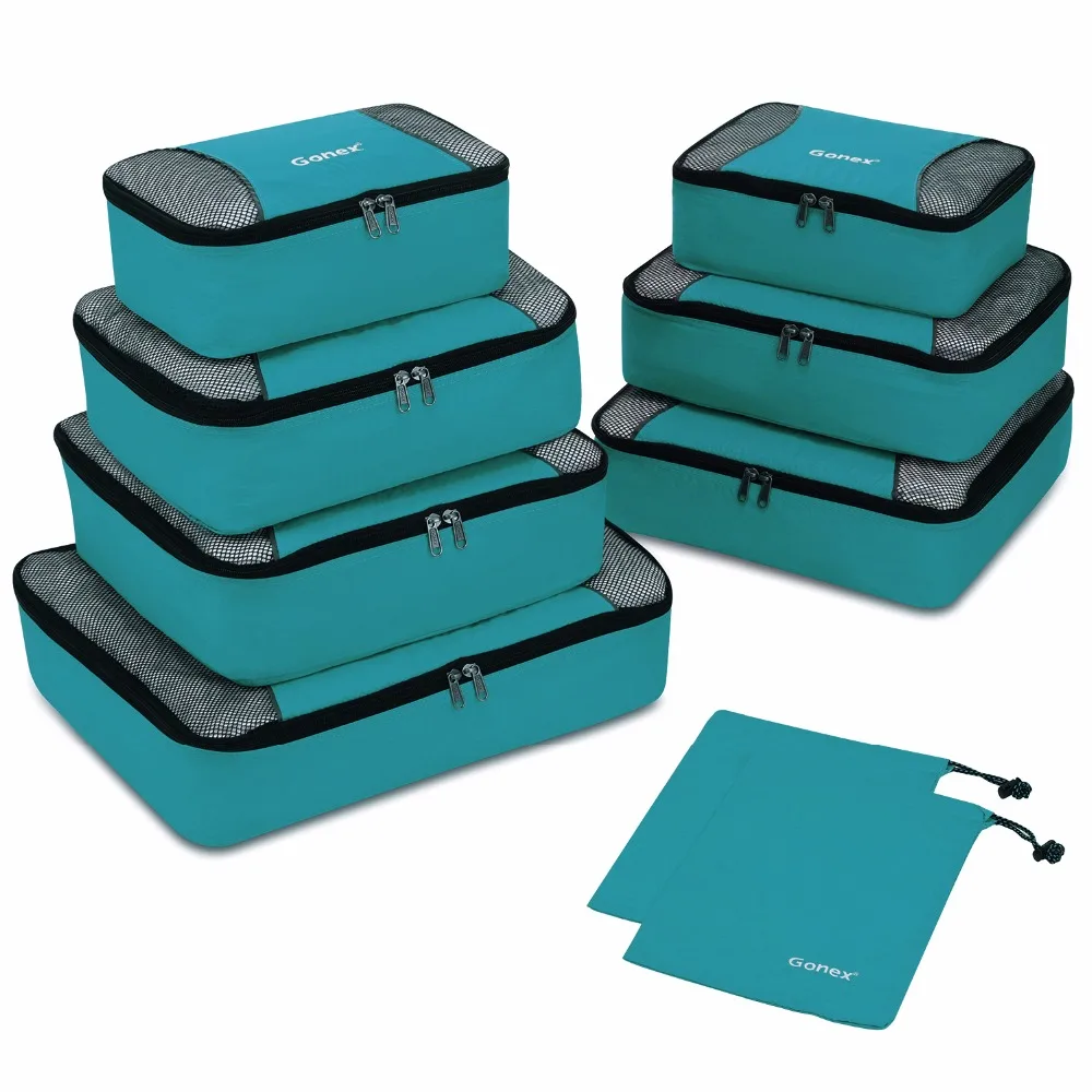 

3 PCS Travel Storage Bag Set Packing Cube Rip-Stop Nylon Travel Organizer Packing Set Clothes Suitcase Luggage Organizer