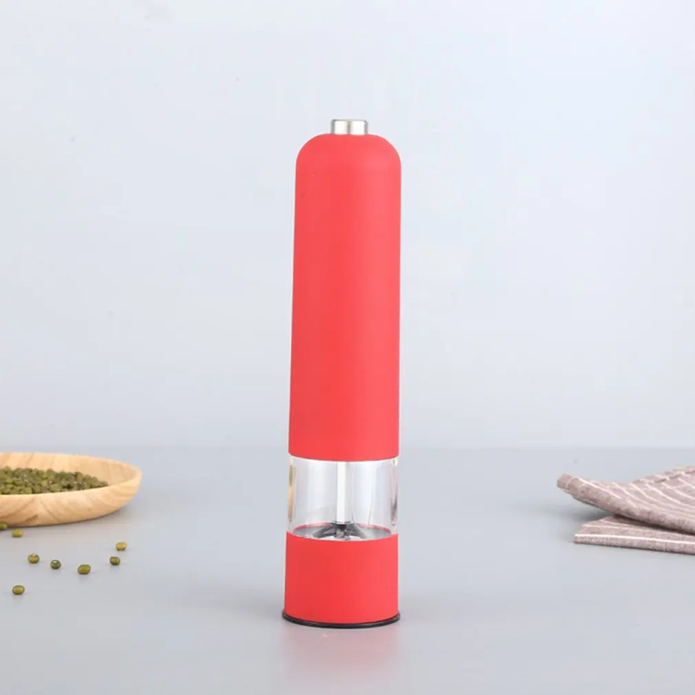 Pepper Mill Salt Mill Electric With Light Adjustable White Spice Mill Ceramic Grinder Salt And Pepper Mill Good Airtightness