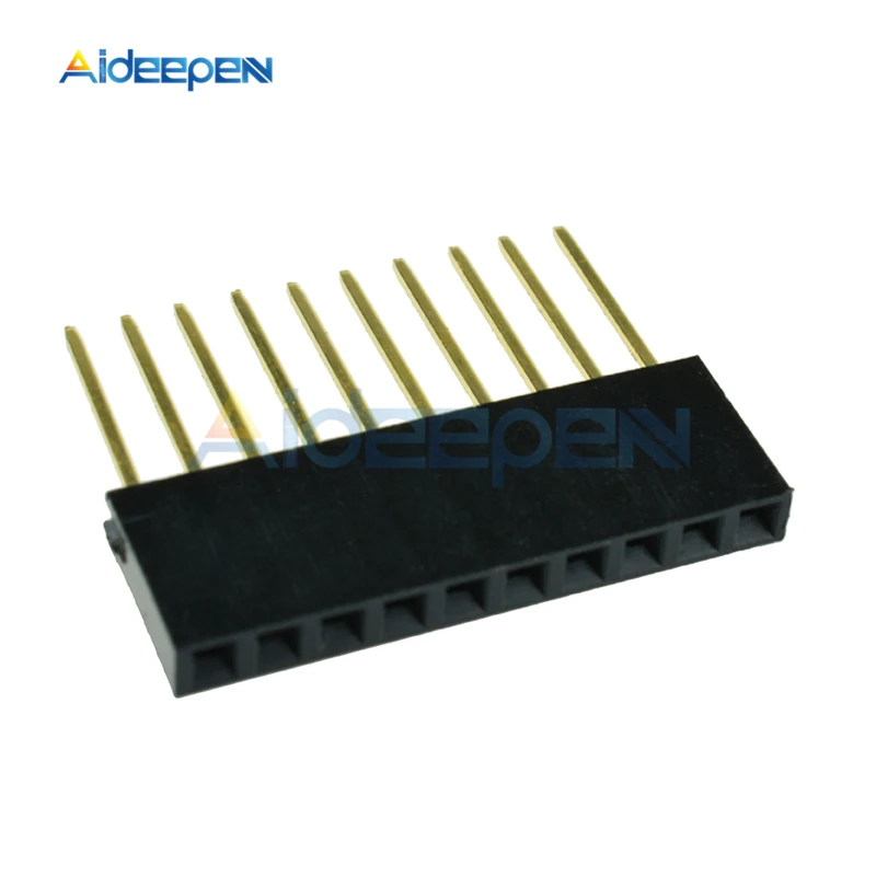 10Pcs/lot 2.5mm 6Pin 8Pin 10Pin Single Row Female Long Pins 11mm Breakaway PCB Board Pin Header Socket Connector For Arduino