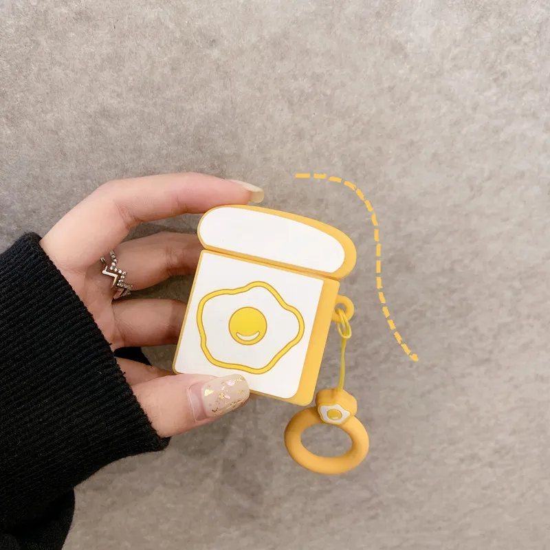 Силиконовый чехол для Airpods 1/2 мультяшный Apple гарнитура 3D наушников Earpods аксессуары